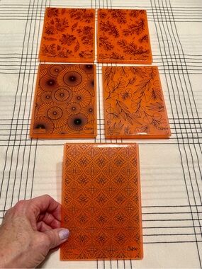David Tutera for Sizzix 3D 5-piece Embossing Folder Set 663561 EUC